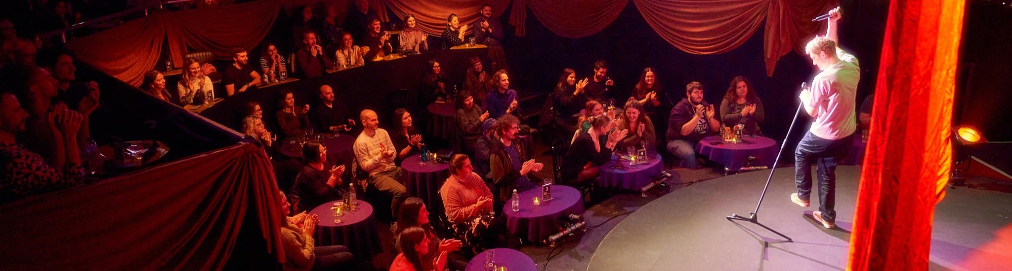 James Acaster performs to a sold out audience in the Pleasance Main House