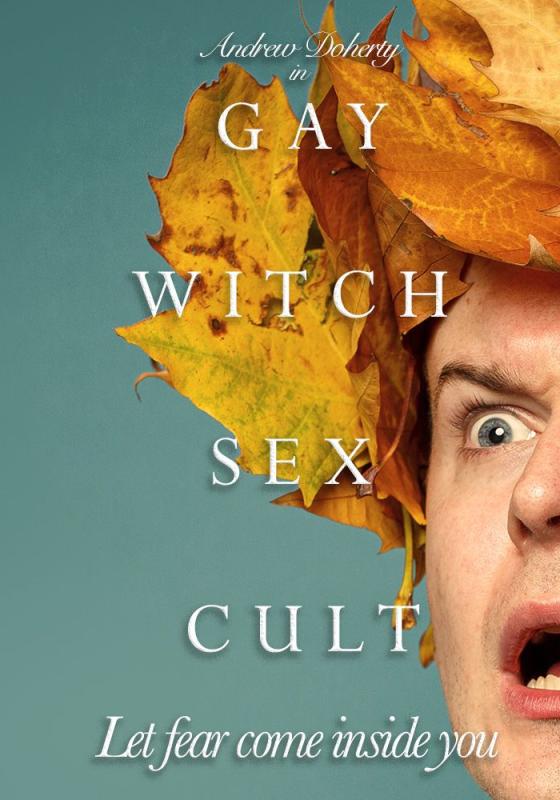 A man wearing a crown made of leaves with a shocked expression on his face