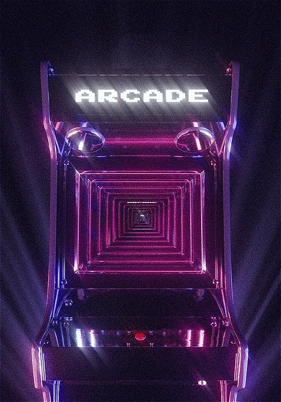 A mysterious image of an old arcade machine with a display that reads ARCADE.