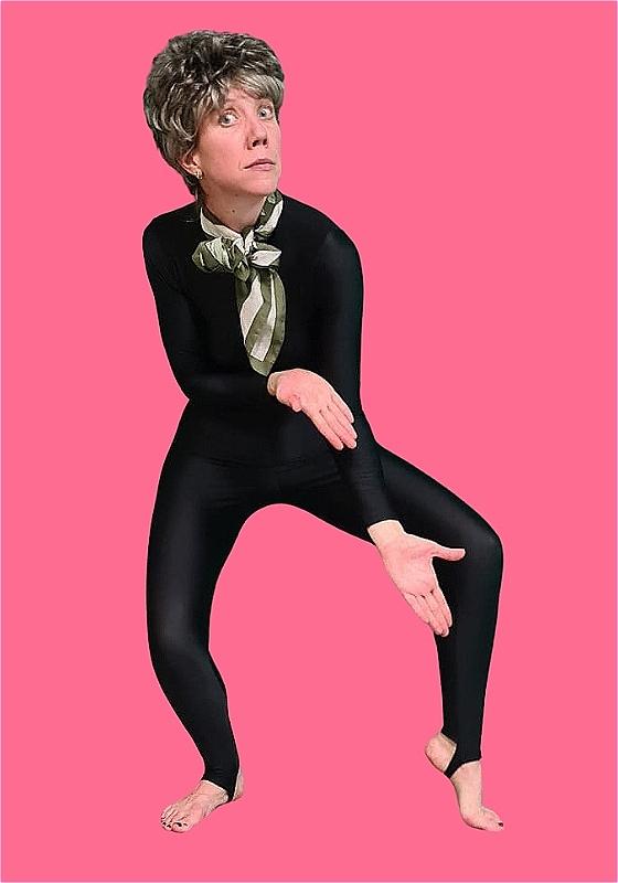 Dusty dances freely against a pink backdrop.