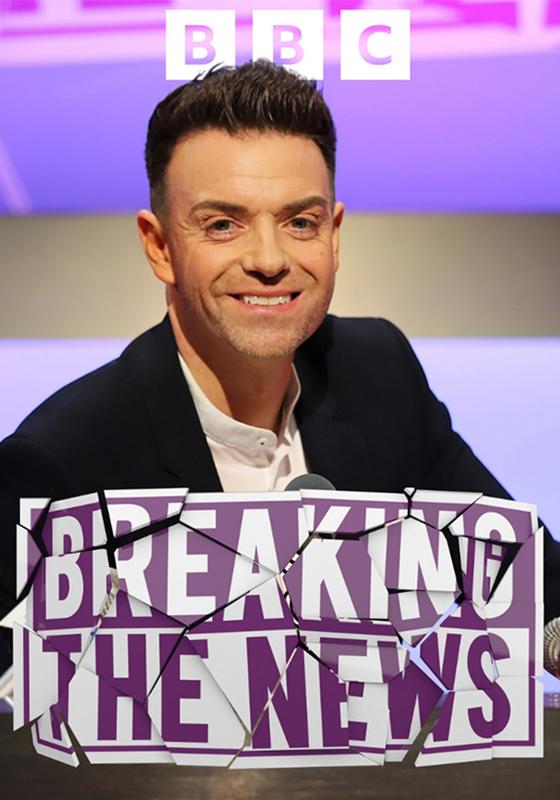 Photo of presenter at a desk with the Breaking The News logo.