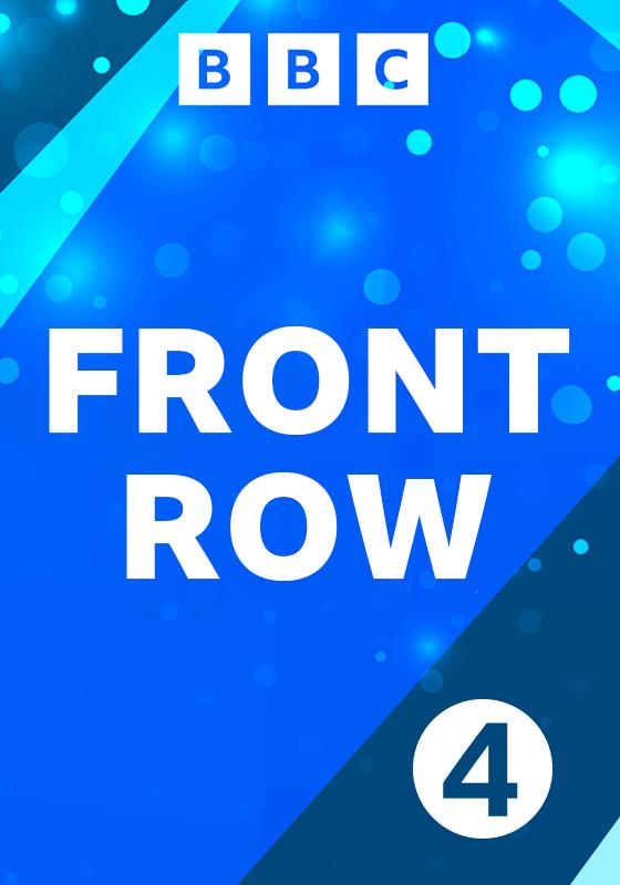 BBC Front Row and Radio 4 logo against a blue background.