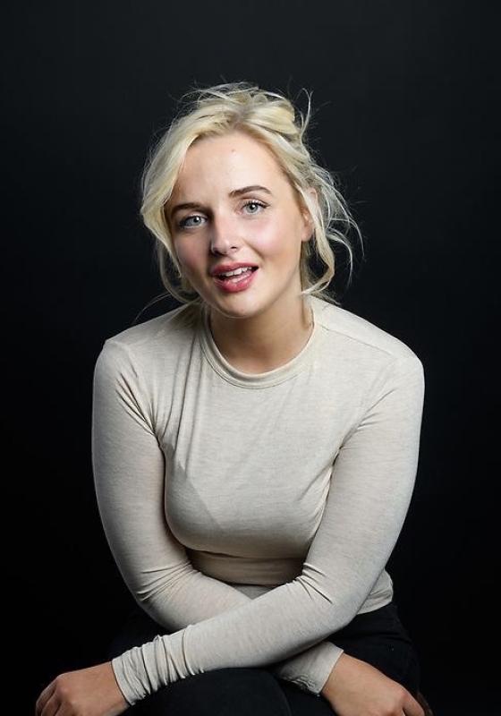 Alana portrait style on a black background