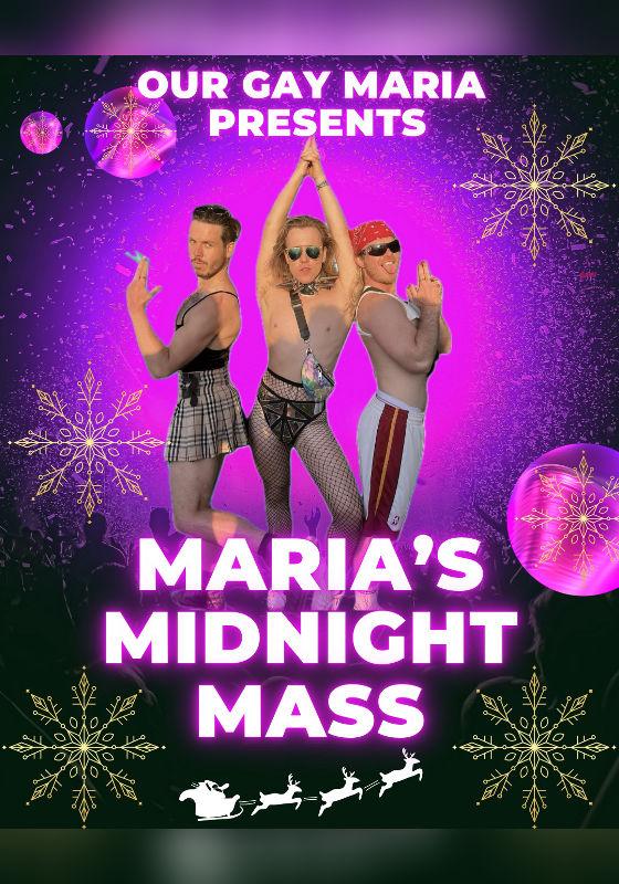 The Maria's posing fiercely aganst a festive backdrop of snowflakes and baubles.