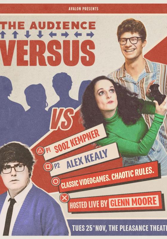 Vintage game poster featuring Glenn Moore, Sooz Kempner and Alex Kealy.