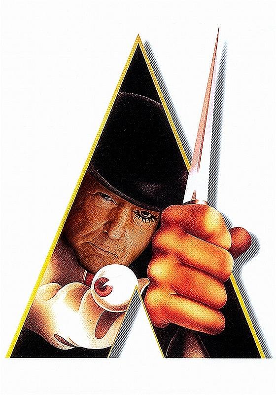 A parody poster of A Clockwork Orange with the main character replaced by Donald Trump