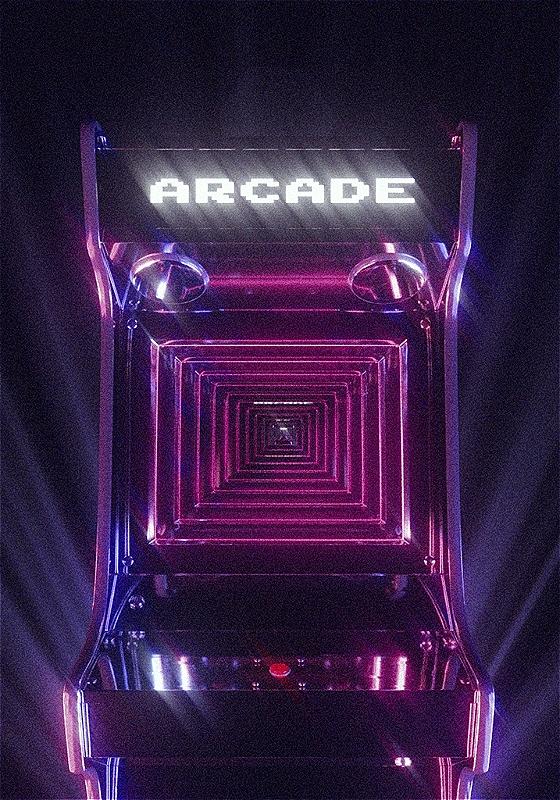 A woman wearing a black blazer holds a red suitcase in front of a black door marked 11 that is slightly ajar, leading into a dark hallway with a shining urinal at the end.