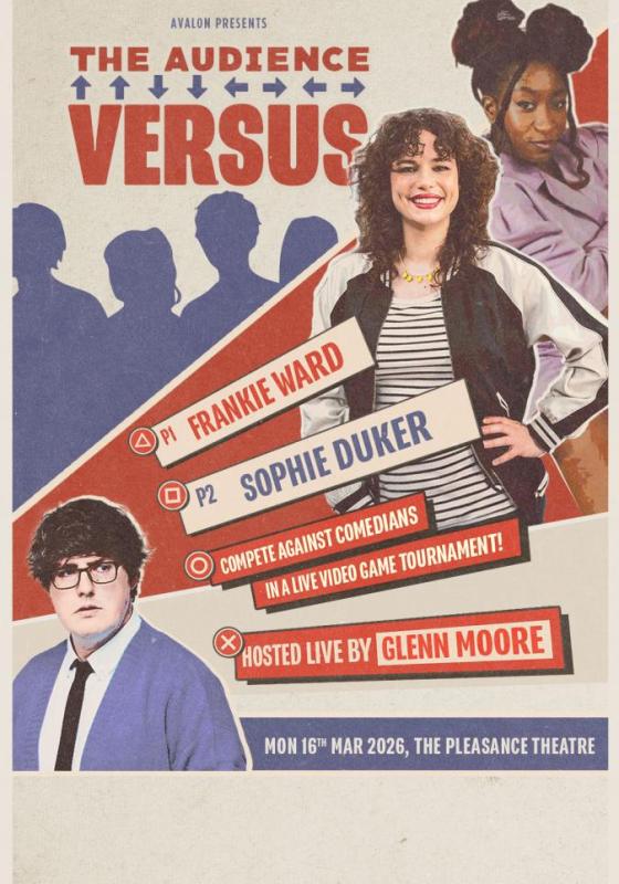 Video game poster with Glenn Moore, Frankie Ward and Sophie Duker