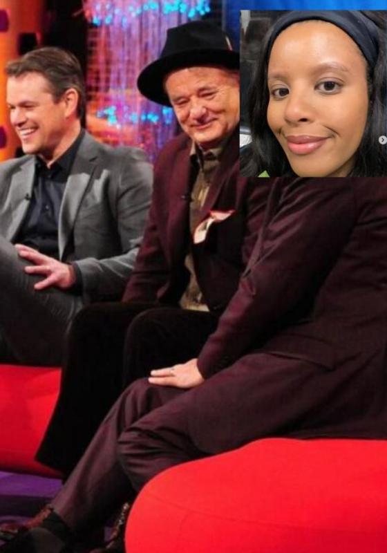 superimposed image of the performer on graham norton.