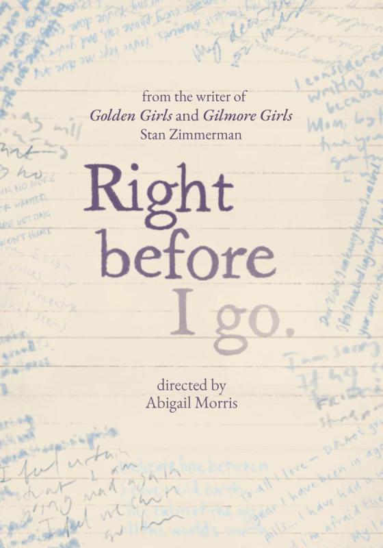 The title of the play is written on purple ink that fades slightly towards the end of it, surrounded by similar ink scribbles on a lined paper.