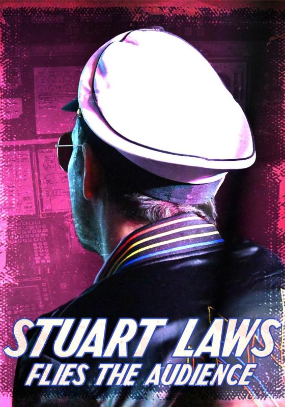 The back profile of a pilot with the text 'Stuart Laws Flies The Audience'.