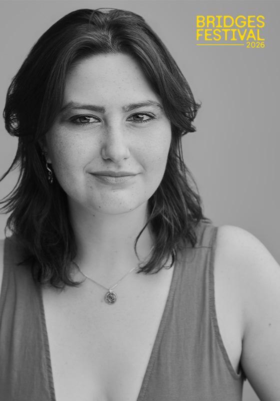 A black and white image of the writer, Sophie Stemmons