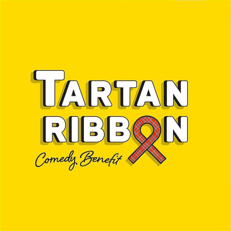 Text: Tarten ribbon comedy benefit.