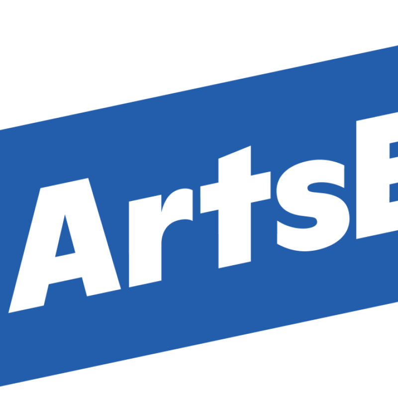 Words ArtsEd on a blue banner