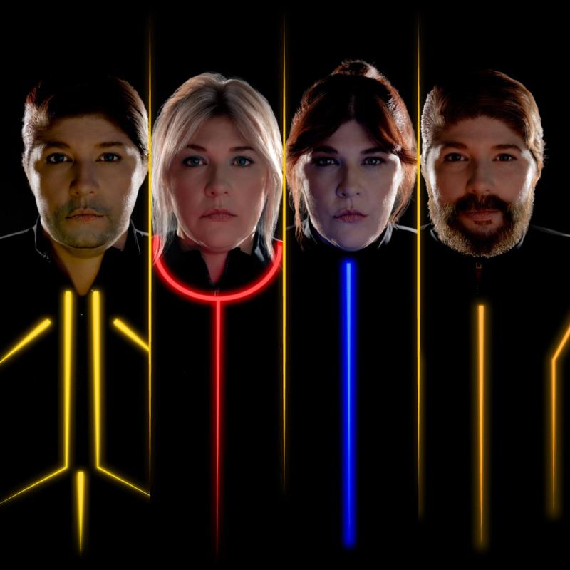 The ABBA Voyage poster with Jenny Ryan replacing the faces of the band.