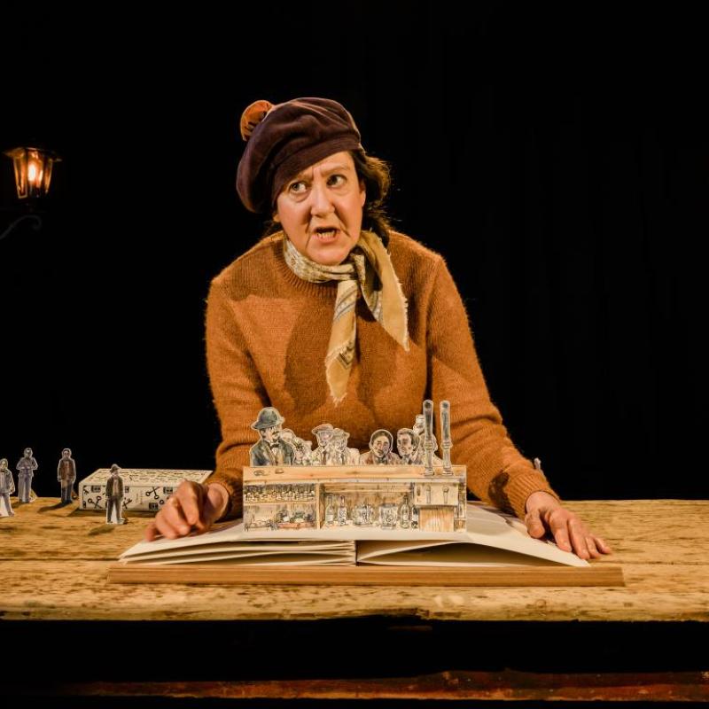You'll See... portrait of performer Helen Gregg during the show. Photo Credit: John McMahon