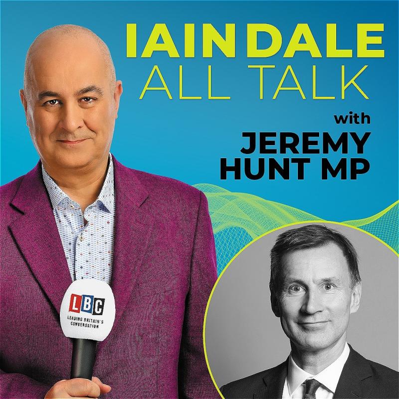 Iain Dale All Talk series featuring a photo of guest speaker, Jeremy Hunt MP