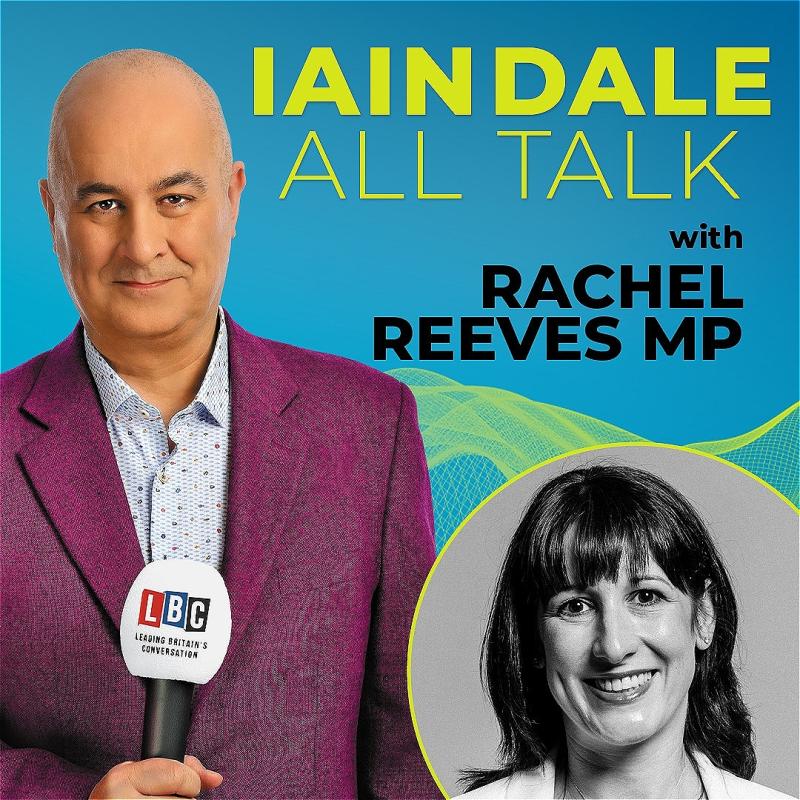 Iain Dale All Talk series featuring a photo of guest speaker, Rachel Reeves MP.