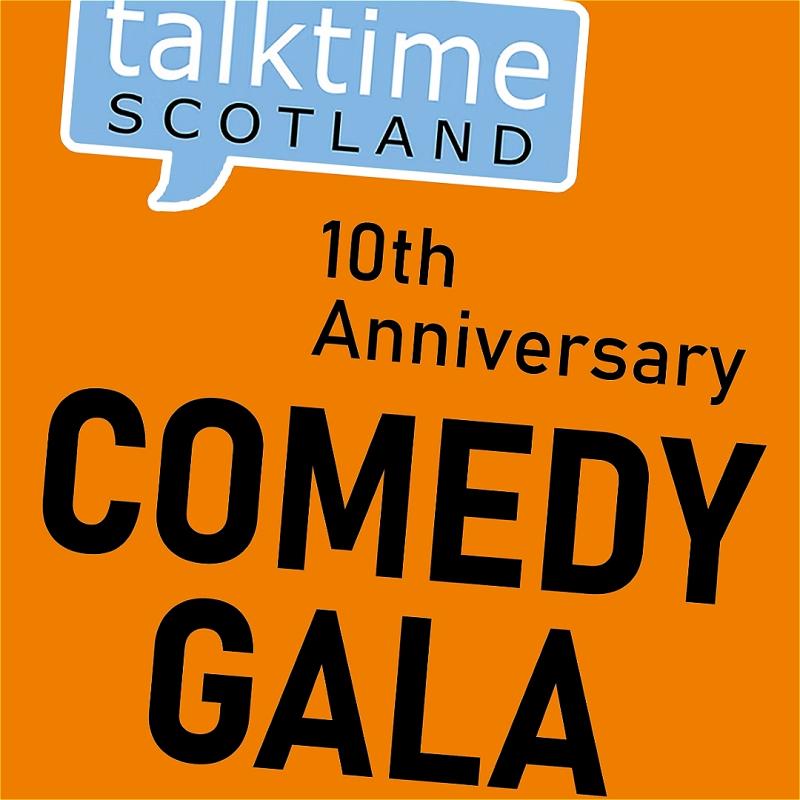 talktime logo announcing the 10th Anniversary Comedy Gala