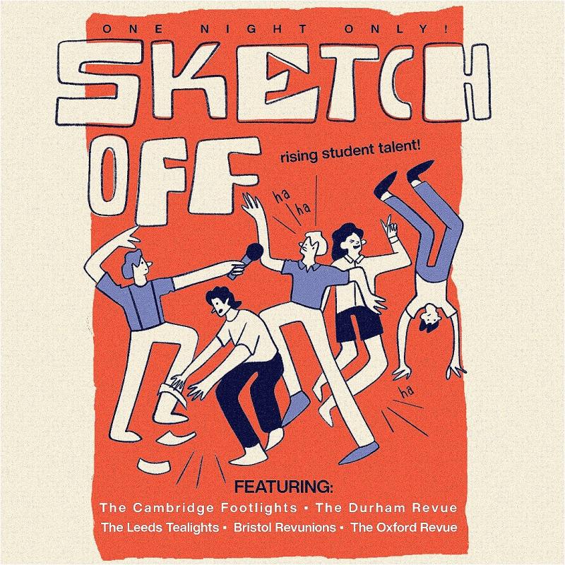 Graphic of people moving with the title 'Sketch Off'